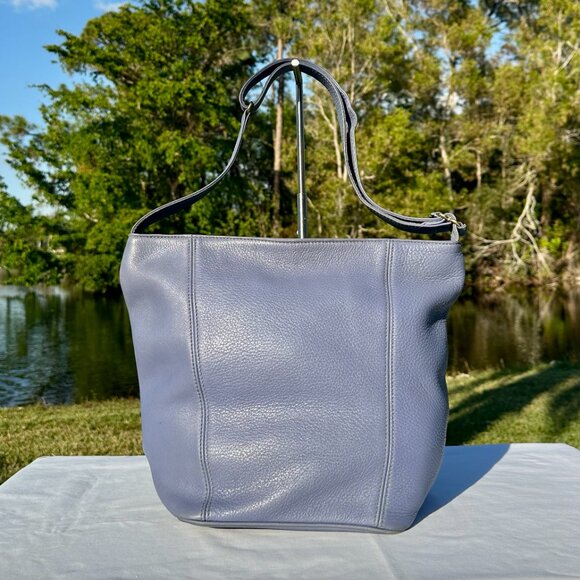 COACH Vintage 97 Sonoma Bucket Bag Periwinkle XL Slouchy Full Grain Leather 4927 - Picture 5 of 16